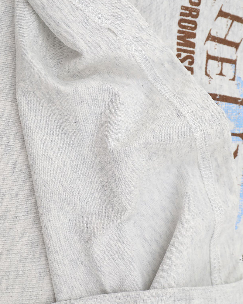 Distressed star long-sleeved shirt