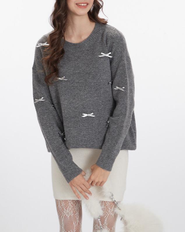 復古圓領套頭針織衫