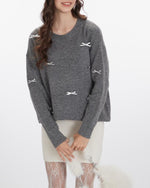 復古圓領套頭針織衫