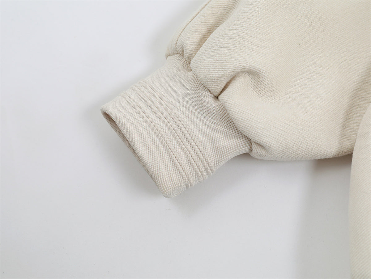 vintage badge stand collar jacket