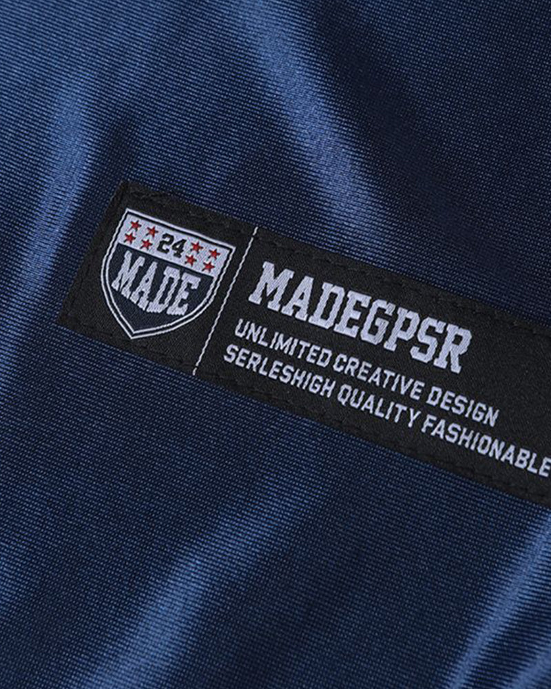 スプライス加工のスポーツ半袖シャツ