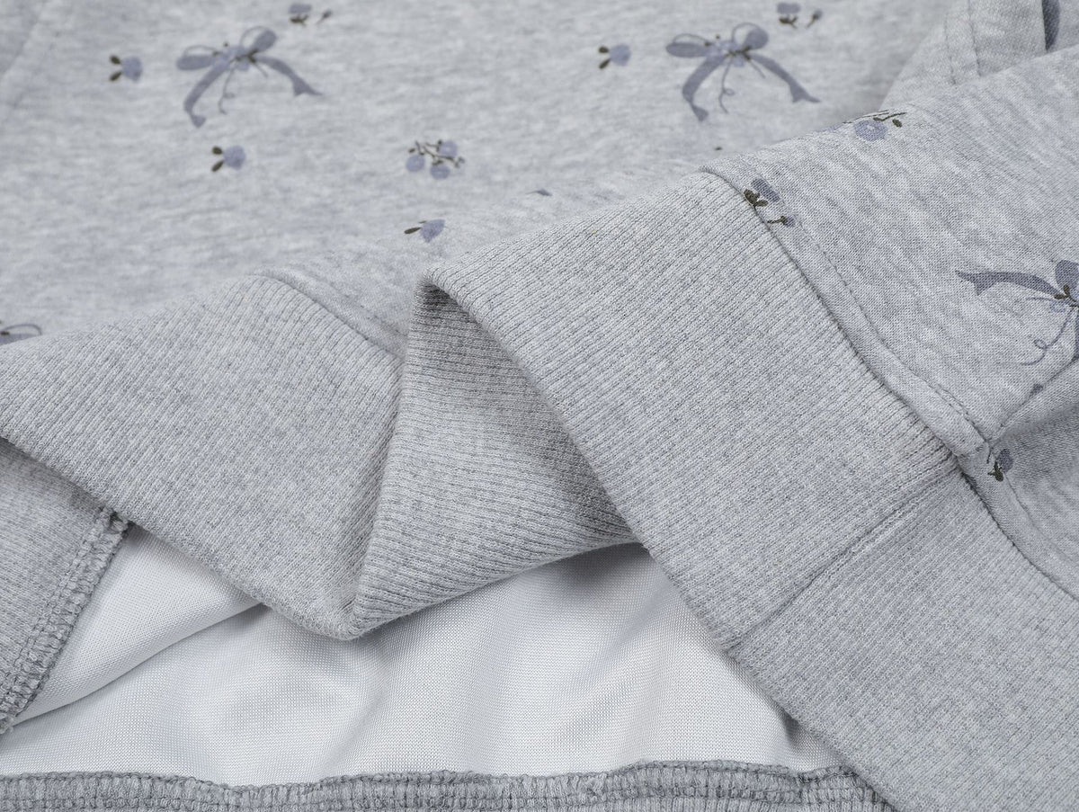 Retro cute embroidered hooded sweatshirt