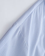 Embroidered plaid short-sleeved shirt