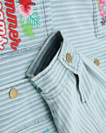 Colorful letter denim jacket