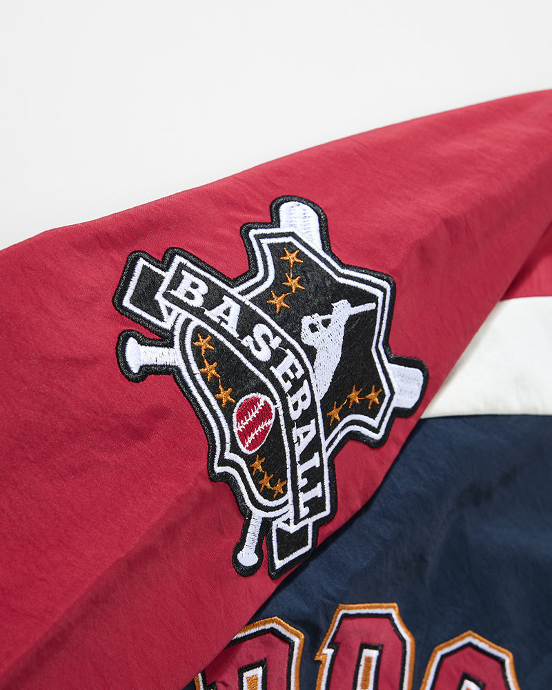 Color-blocked letter sweatshirt