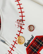 plaid panel hooded jacket