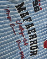 Washed striped short-sleeved shirt