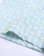 Solid color plaid short sleeve shirt