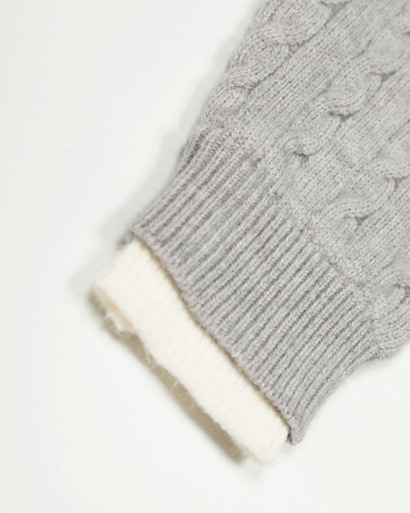 拼接假兩件毛衣