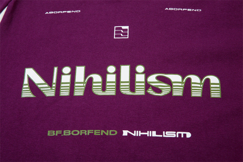 復古運動風撞色拼接長袖