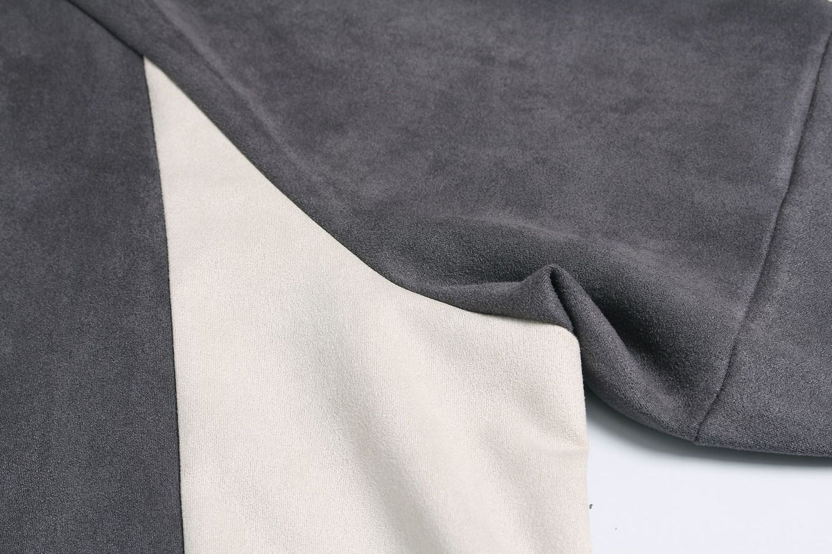 아메리칸 레트로 패치워크 대비 반소매