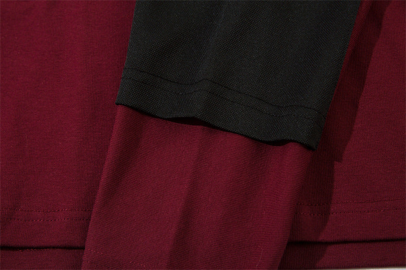 Contrast letter print crew neck sweatshirt