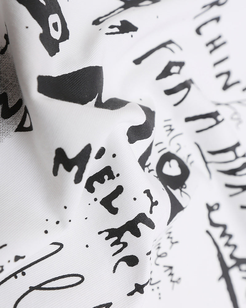 레트로 프린트 반소매