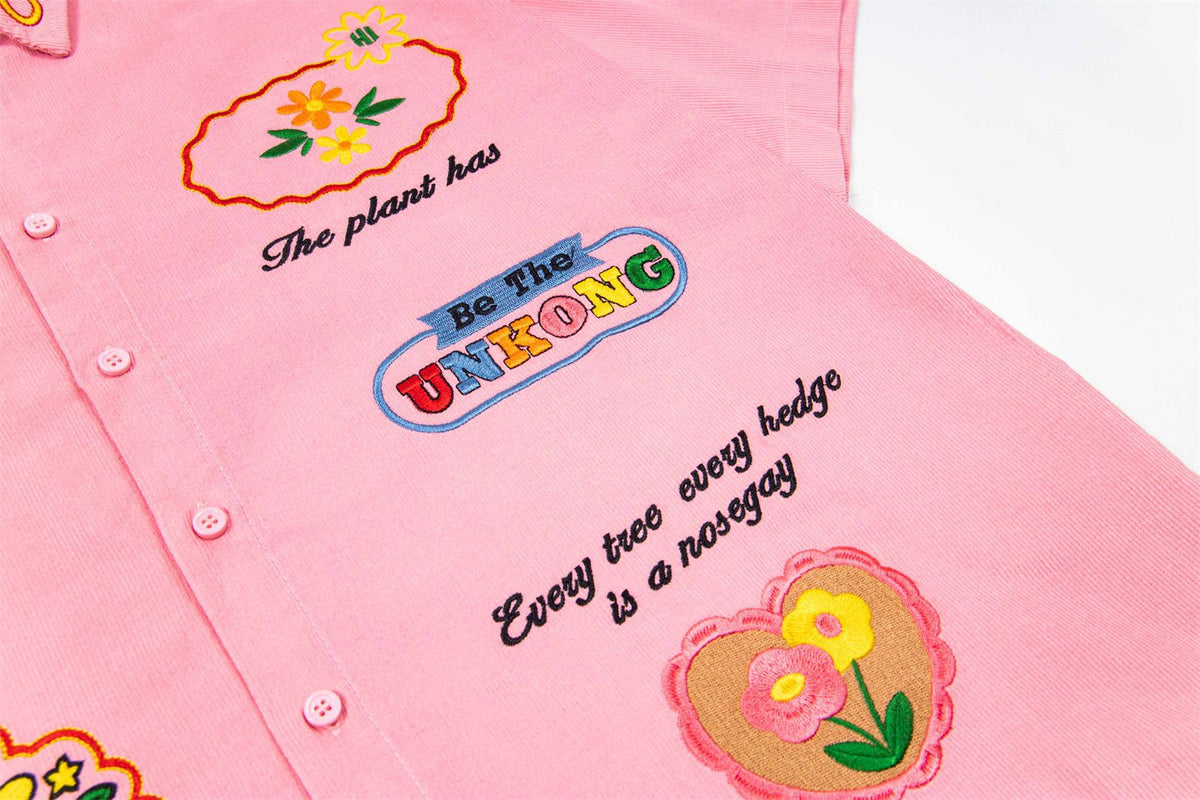Funny flower short-sleeved shirt
