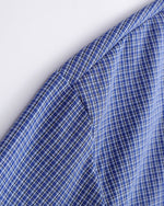 Embroidered plaid long-sleeved shirt