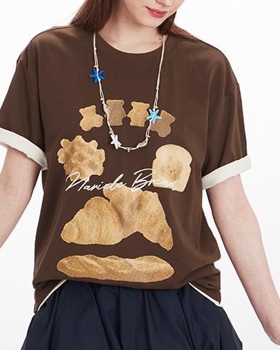 귀여운 프린트 커플 반팔