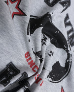 대조적인 색상의 문자 짧은 소매