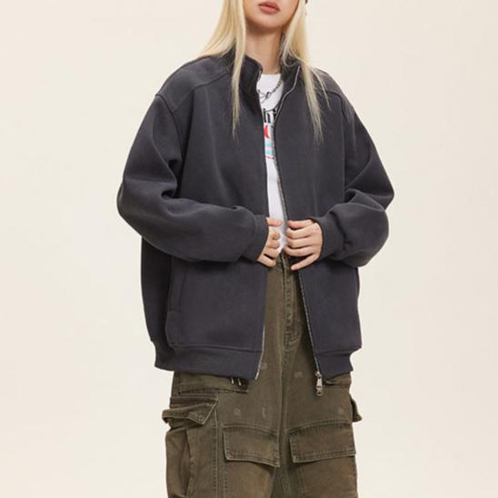 Simple stand collar versatile jacket