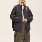 Simple stand collar versatile jacket