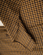 Embroidered plaid long-sleeved shirt