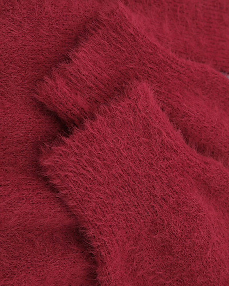 復古貓咪寬鬆毛衣