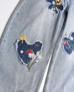 Washed straight jeans