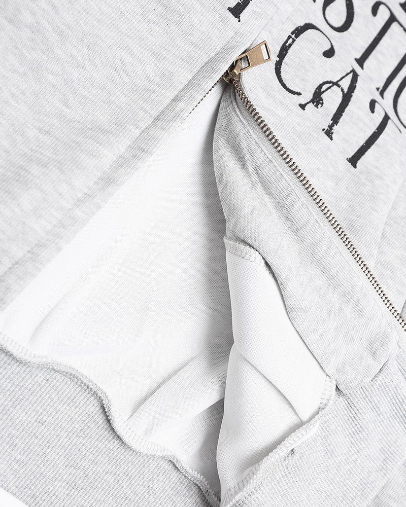 Heart Letters Hooded Sweatshirt Jacket