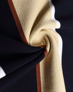 條紋撞色翻領衛衣