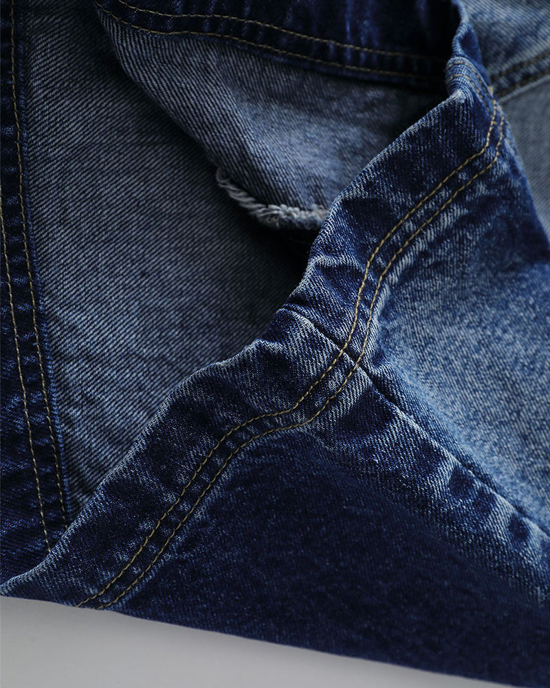 復古水洗休閑短褲