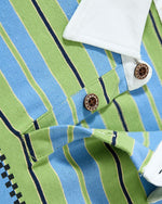 Color-blocked faux two-piece long-sleeved top