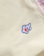 Fake two-piece plaid sweatshirt