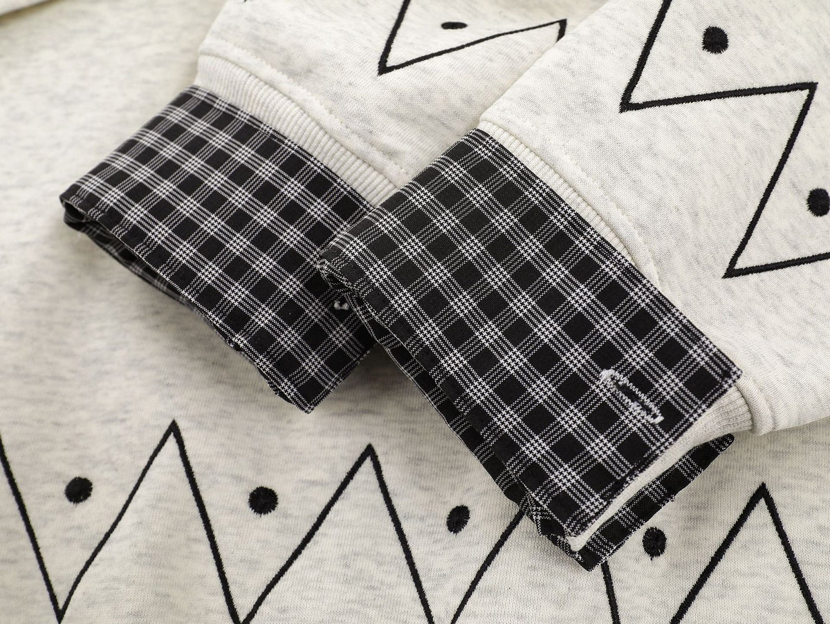 Retro fake two piece sweatshirt