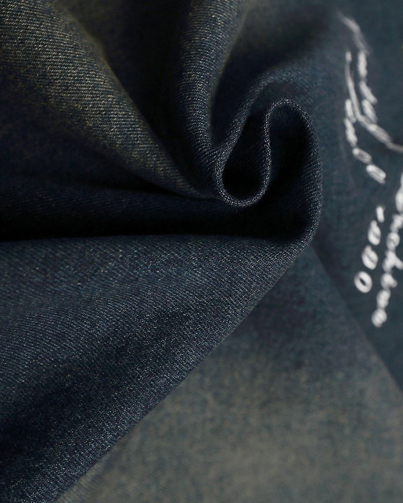 Washed colored denim shirt