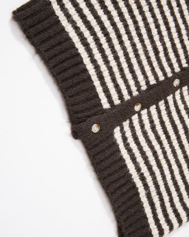 Color-blocked striped sweater