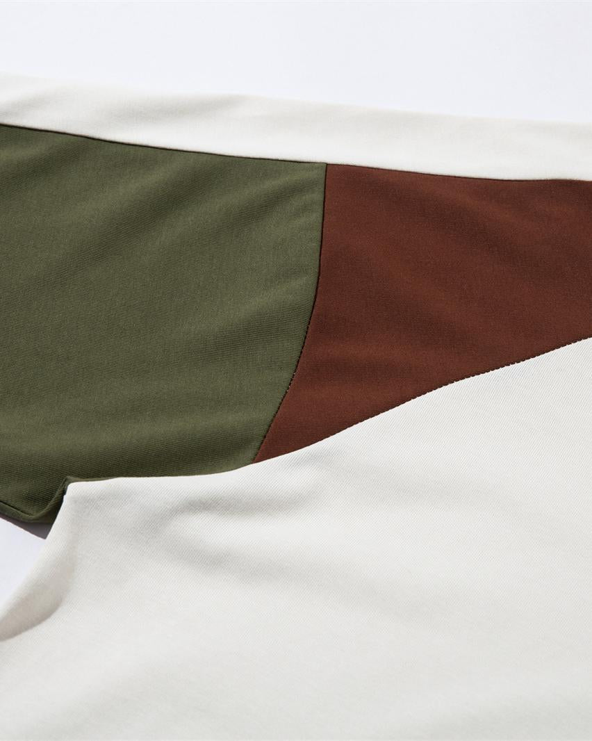 Contrast print short sleeves