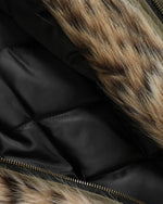 Patchwork cotton-padded jacket