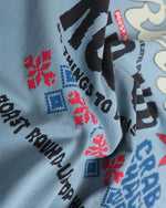 대조적인 컬러 스티칭 짧은 소매