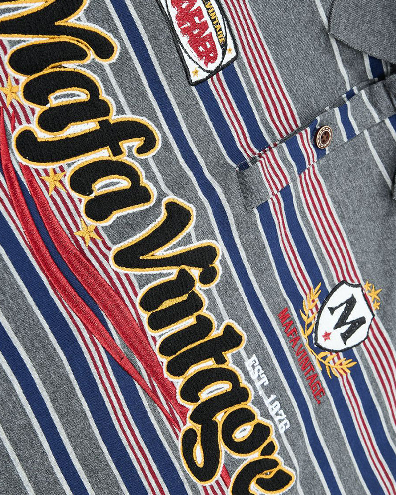 復古字母刺綉短袖