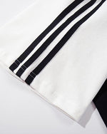 레트로 콘트라스트 프린트 반소매