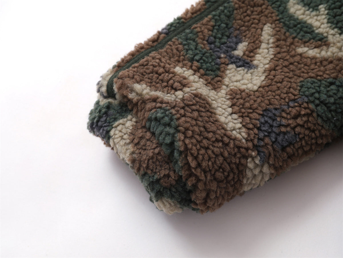 빈티지 카무플라주 배지 자수 재킷