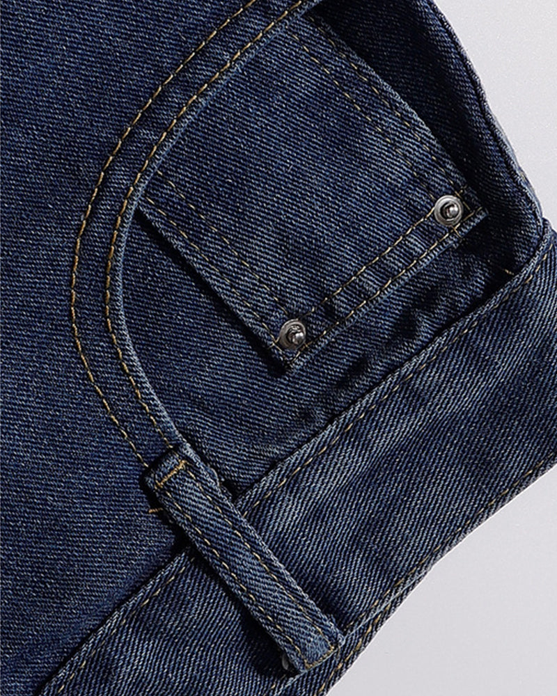 Panelled cargo cropped jeans