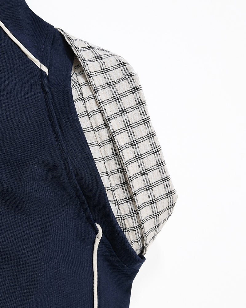 假兩件拼接短袖