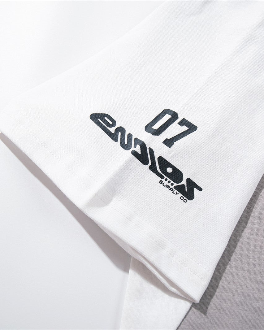 스포츠 스타일 패치워크 반팔