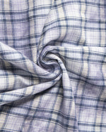 休閑格子短袖襯衫