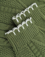 Contrast color crew neck sweater