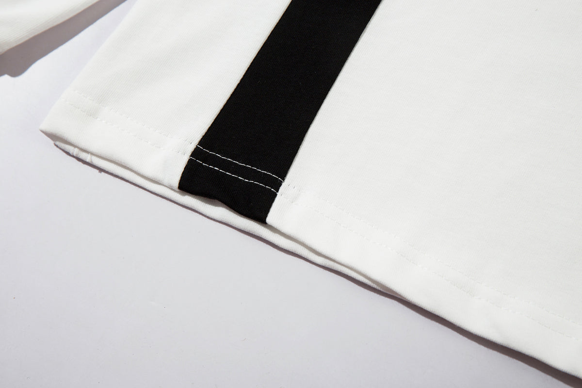 Retro contrast print long sleeves