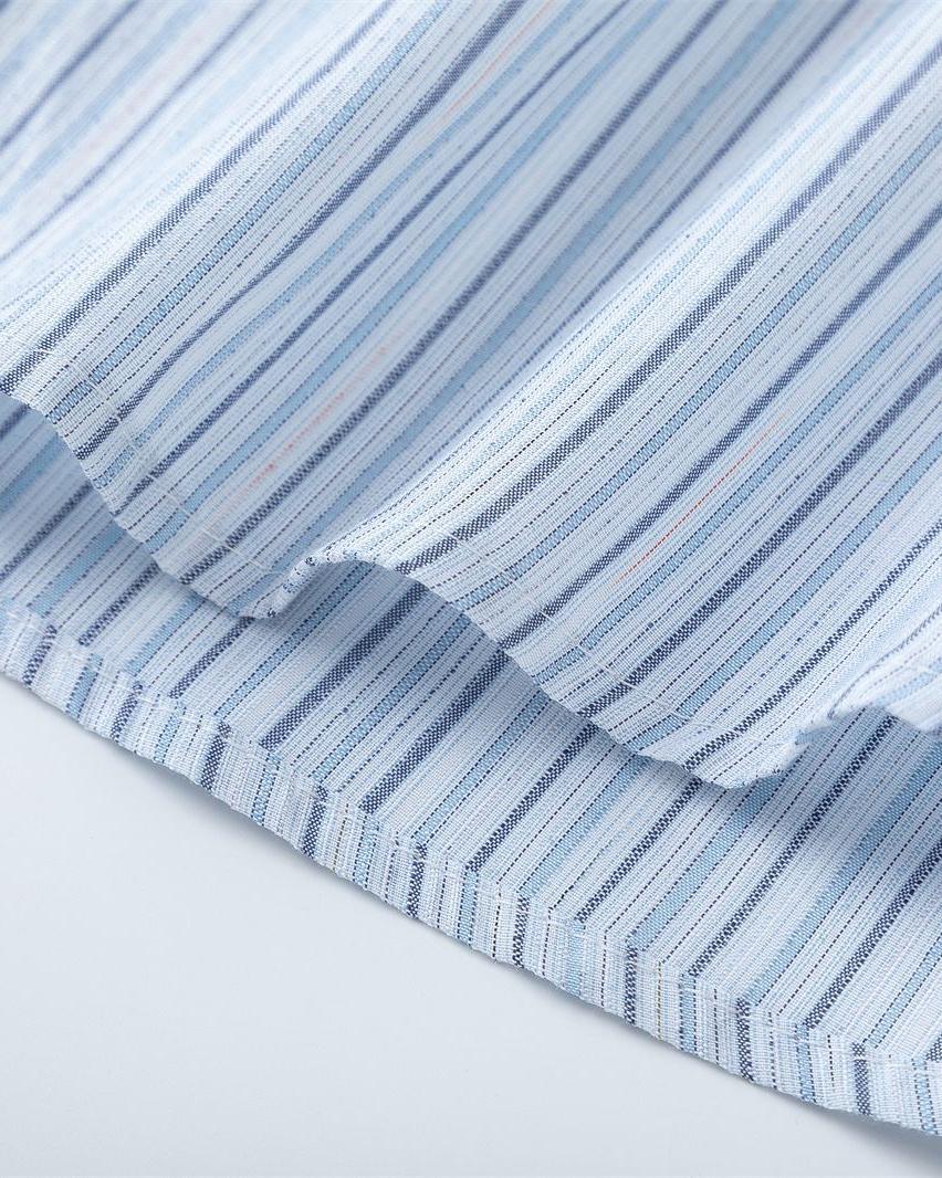 Striped short-sleeved shirt