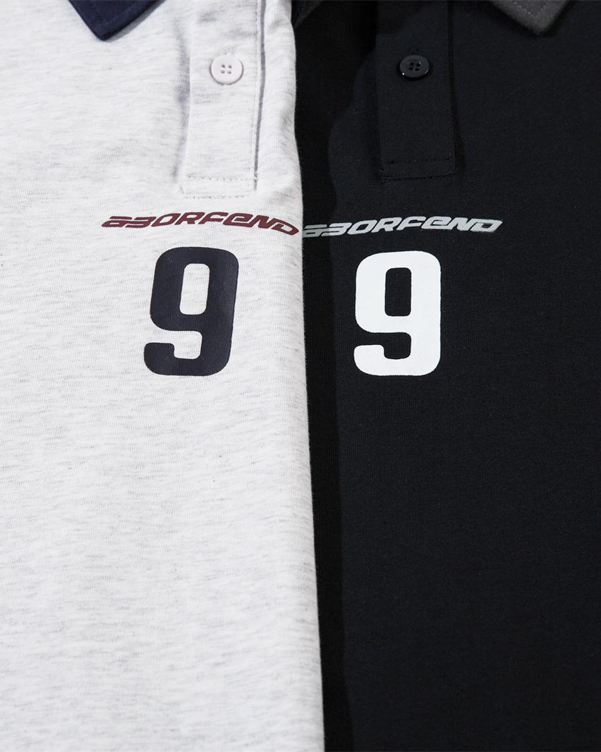 Contrast color letter short sleeves