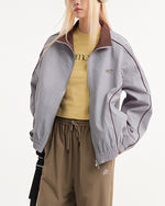 Stand collar couple jacket