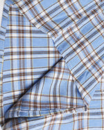 컬러블록 플레드 자수 셔츠